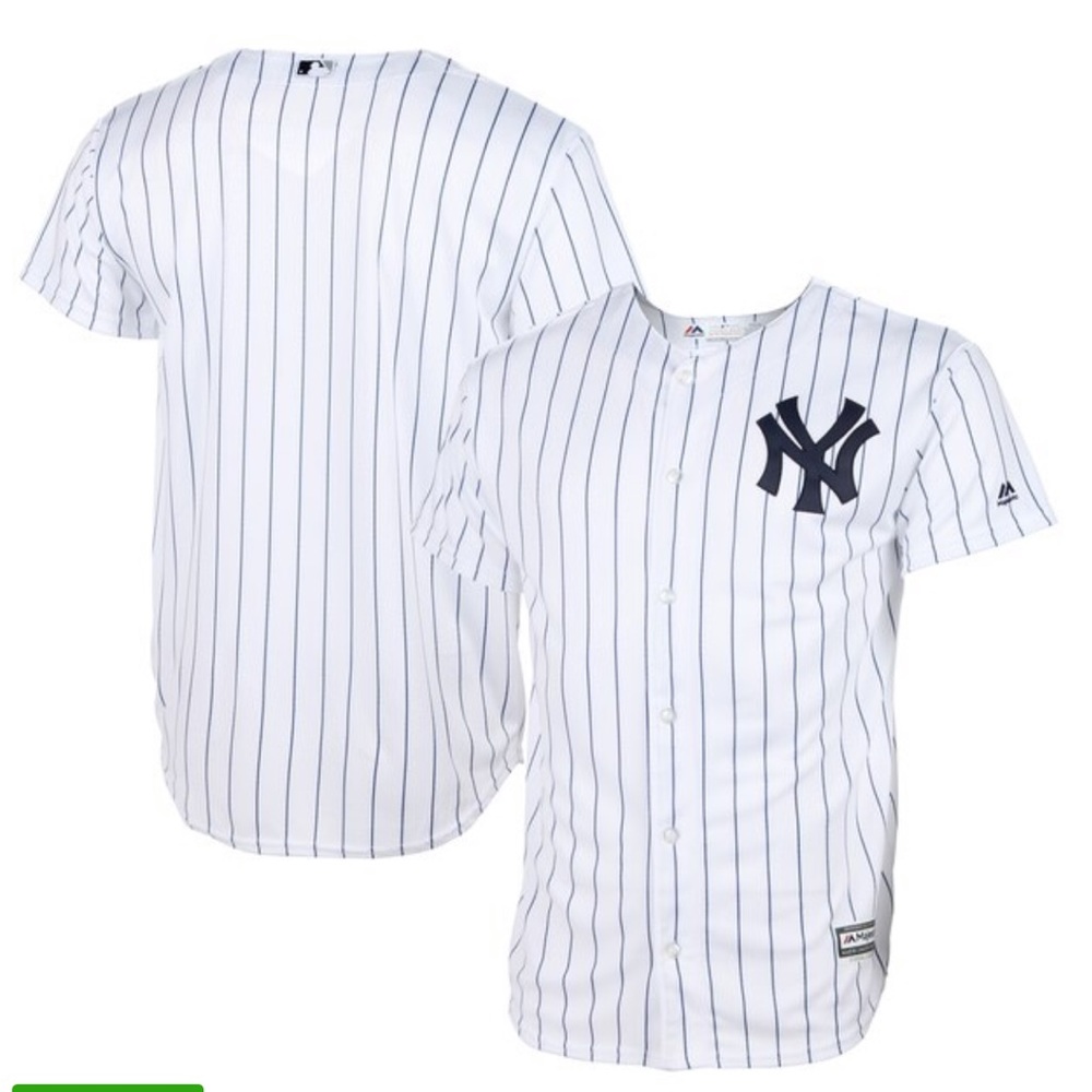 Youth New York Yankees Majestic White Home Jersey